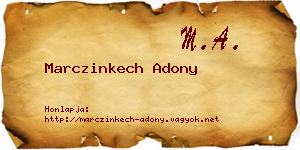 Marczinkech Adony névjegykártya
